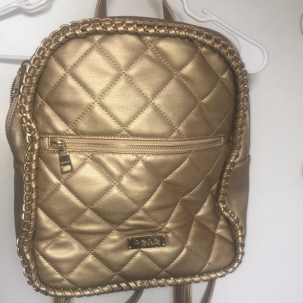 Bebe Gold Medium Sized Backpack